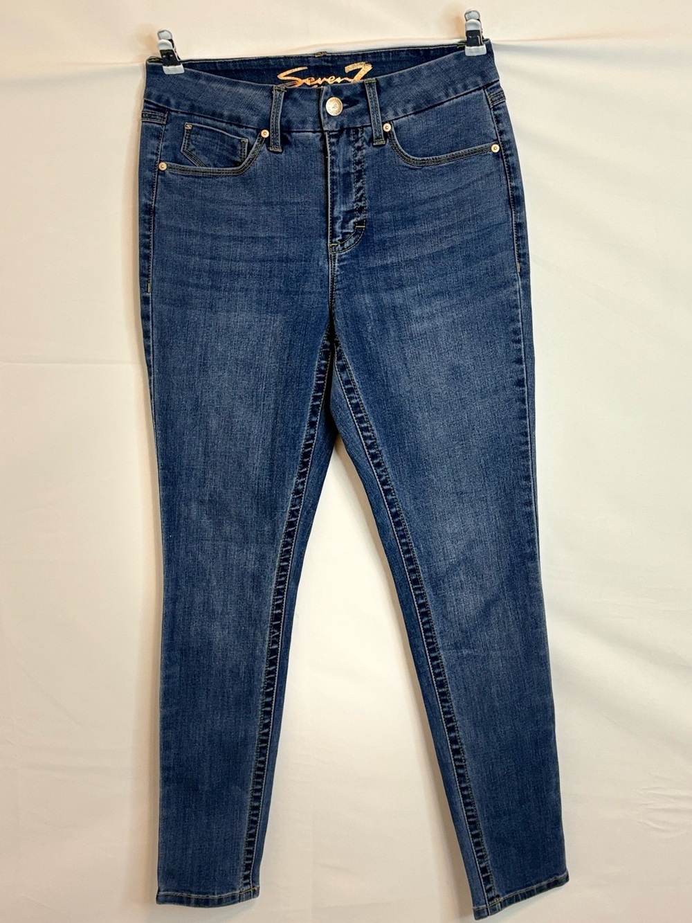 Seven7 Women's Skinny Jeans in Dark Indigo Wash